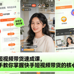 快手短视频带货零基础速成课 从选品到发布全流程实操指南-雨叶虚拟资源网