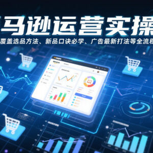 亚马逊全流程运营实操课 选品广告打法全覆盖助力打造爆款店铺-雨叶虚拟资源网