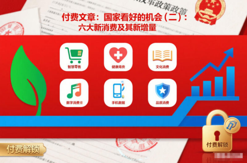 国家扶持的六大新消费赛道解读 存量挖潜及新增量机会分析