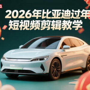 比亚迪春节车企短视频剪辑教学 剪映易上手新春剪片实操方案-雨叶虚拟资源网