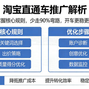 淘宝直通车推广核心规则解析 标准计划实操玩法及避坑指南-雨叶虚拟资源网