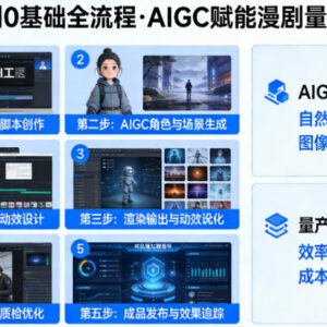 0基础AI漫剧制作全流程教程 掌握AIGC赋能漫剧量产方法-雨叶虚拟资源网