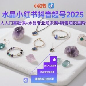 2025水晶赛道小红书抖音起号教程 含专业知识及销售进阶课程-雨叶虚拟资源网