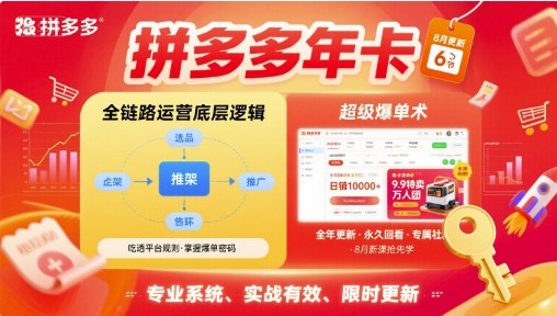 2025年10月更新 拼多多全链路运营及爆单实操技巧教程