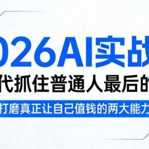 2026AI实战课内容详解 普通人学AI技能打造获客变现核心能力-雨叶虚拟资源网