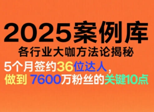 2025各行业大咖实战方法论案例库 200+实操案例全解析