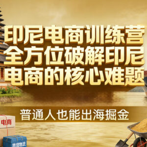 印尼电商训练营干货课程 全方位破解核心难题助力普通人出海掘金-雨叶虚拟资源网