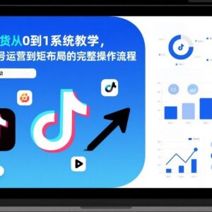 抖音带货从0到1系统教学 单账号到矩阵布局全流程操作指南-雨叶虚拟资源网