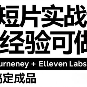 零基础可学AI短片实战课程 Midjourney加ElevenLabs三步搞定成品-雨叶虚拟资源网