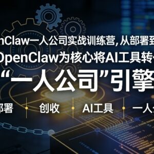 OpenClaw小龙虾一人公司实战训练营 从部署到创收全流程教学-雨叶虚拟资源网