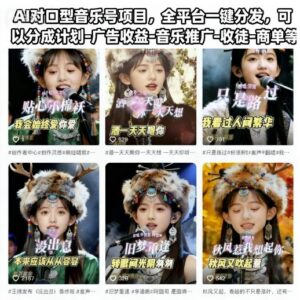 AI对口型音乐号运营项目玩法 全平台分发多类收益方式详解-雨叶虚拟资源网