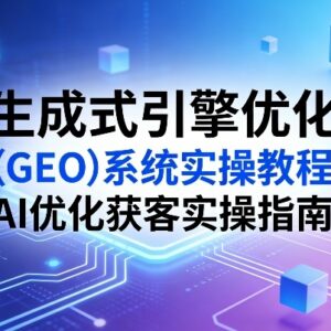 生成式引擎优化GEO系统实操教程 AI优化获客落地操作指南-雨叶虚拟资源网