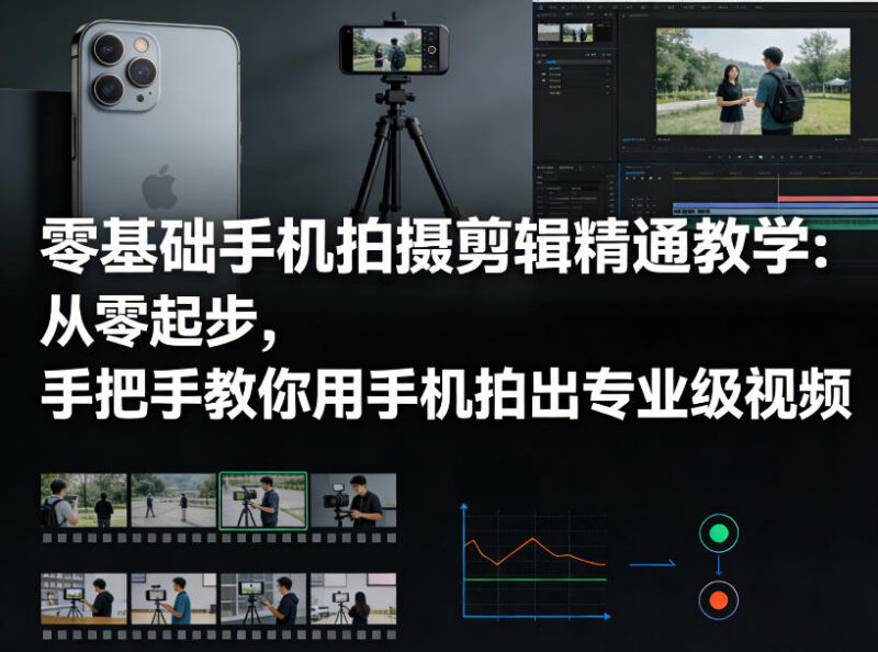 零基础手机拍摄剪辑系统教学 手把手教你做专业级短视频