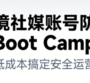 跨境社媒账号防封实操课 低成本搞定账号安全与长期运营-雨叶虚拟资源网