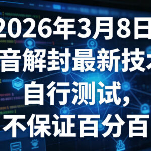 2026年3月最新抖音账号解封技术 会员实测分享不保证百分百生效-雨叶虚拟资源网