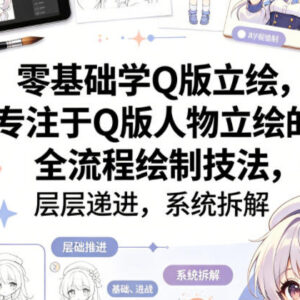 零基础学Q版人物立绘 全流程绘制技法系统讲解课程-雨叶虚拟资源网