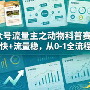 公众号动物科普流量主玩法 从0到1起号变现全流程详解-雨叶虚拟资源网