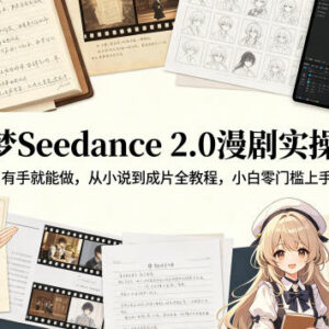 即梦Seedance 2.0漫剧实操课 零基础从小说到成片全流程教学-雨叶虚拟资源网