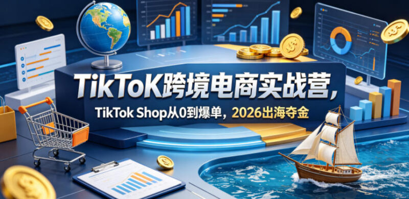 2026TikTok跨境电商实战营 Shop从0到爆单出海运营实操课程
