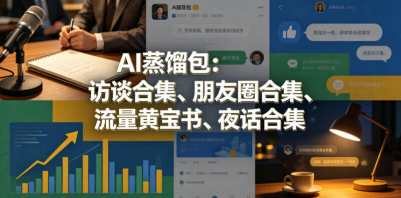 群响AI蒸馏包合集 含夜话会流量运营变现干货文档资料