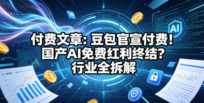 豆包官宣上线付费订阅 国产AI免费红利终结行业全拆解