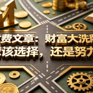 财富大洗牌阶段发展遇困 选择与努力究竟该如何权衡-雨叶虚拟资源网