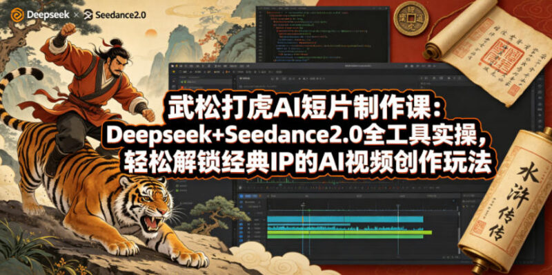 武松打虎AI短片制作教程 Deepseek+Seedance2.0全工具实操教学