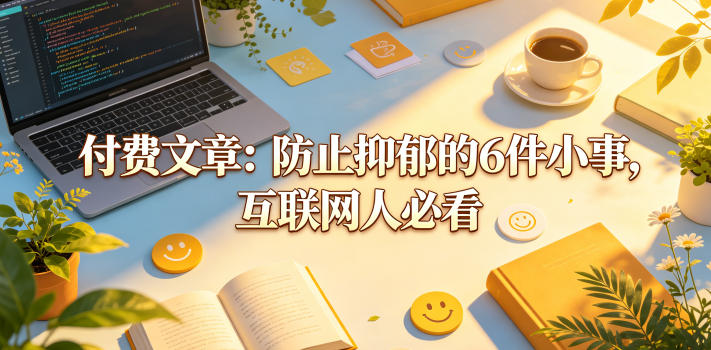互联网人抑郁预防实用方法 6件日常小事帮你远离情绪内耗