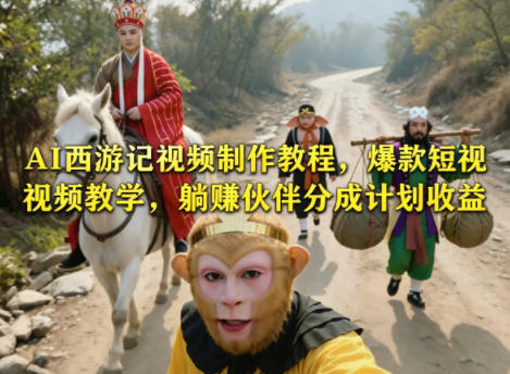 零基础AI西游记爆款短视频制作教程 分成收益玩法全解析