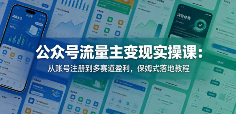公众号流量主变现实操教程 从注册到多赛道盈利全流程指南