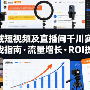 千川全域投放实操教程 短视频直播间流量增长及ROI提升技巧-雨叶虚拟资源网