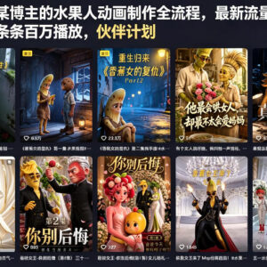 AI水果人动画短视频制作全流程 低门槛副业变现玩法详解-雨叶虚拟资源网