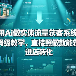 单人用AI做实体流量获客系统实战课 保姆级教学实现引流进店转化-雨叶虚拟资源网