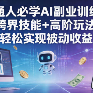 零基础可学AI副业训练营 掌握跨界技能搭建被动收入体系-雨叶虚拟资源网