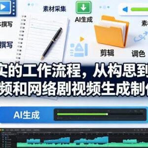 带中英字幕 基于真实工作流的AI短视频网剧制作全流程教程-雨叶虚拟资源网