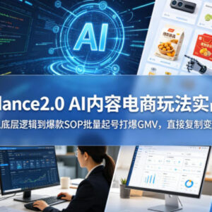 Seedance2.0 AI内容电商实战课 从零起号到打爆GMV全流程教程-雨叶虚拟资源网