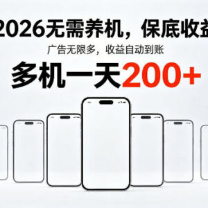2026年无需养机看广告收益平台 多机批量操作玩法详解-雨叶虚拟资源网