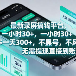 2025正规录屏赚钱平台玩法 无风控秒到账高收益操作教程-雨叶虚拟资源网