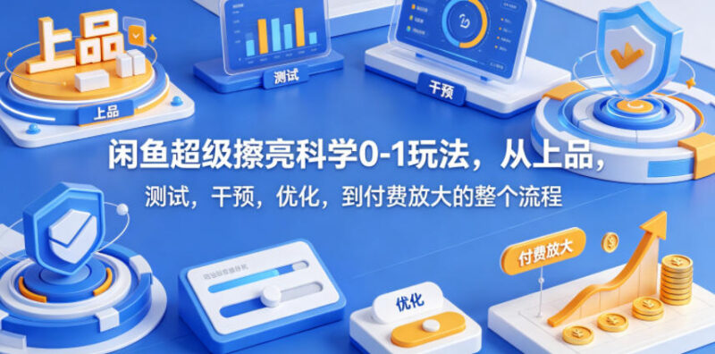 闲鱼超级擦亮0-1全流程玩法 从选品到付费放大实操指南