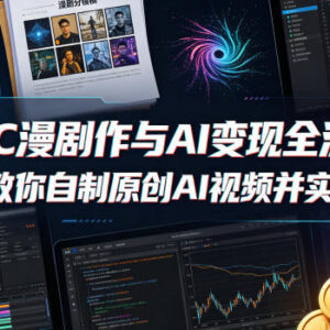 AIGC漫剧创作与AI变现全流程教程 零基础自制原创AI视频指南-雨叶虚拟资源网
