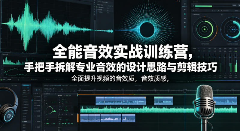 2025全能音效实战训练营 音效设计与剪辑技巧系统教学