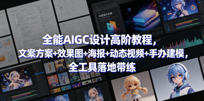 AIGC设计高阶实战教程 文案海报视频建模全工具落地带练
