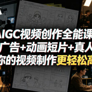 AIGC视频创作全能课 掌握广告动画短剧商用制作变现技巧-雨叶虚拟资源网