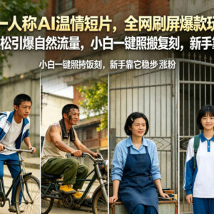 第一人称AI温情短片爆款玩法 零基础新手可复刻实现稳步涨粉-雨叶虚拟资源网
