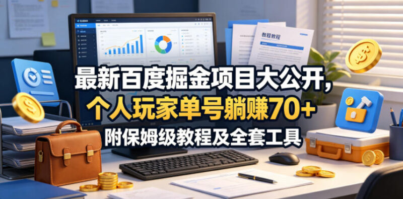 百度掘金个人实操玩法分享 零门槛单号收益教程附全套工具
