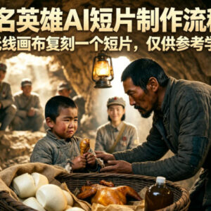 AI短片制作实操教程:用无线画布复刻无名英雄短片全流程-雨叶虚拟资源网