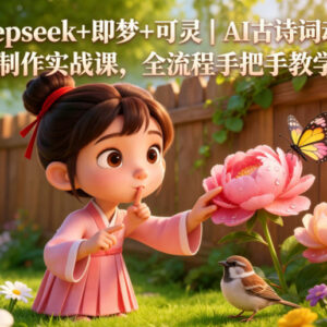 Deepseek+即梦+可灵组合教学 AI古诗词动画全流程制作实战课-雨叶虚拟资源网