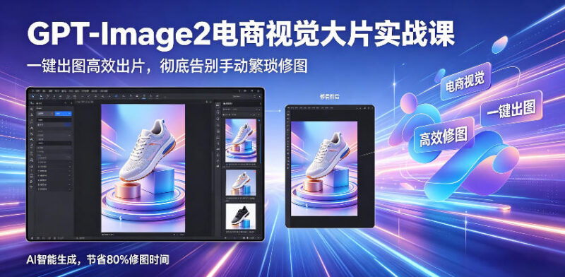 GPT-Image2电商视觉设计实战课 智能出图告别手动繁琐修图