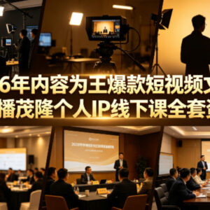 2026茂隆个人IP线下课全套资料 短视频文案直播运营实操指南-雨叶虚拟资源网