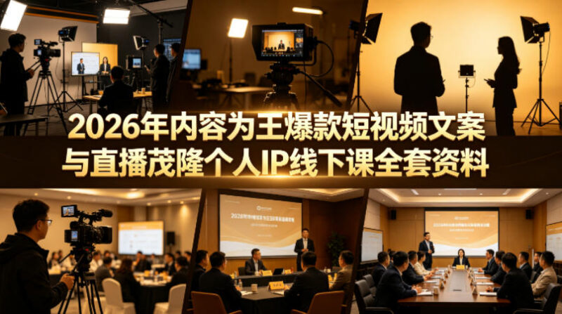2026茂隆个人IP线下课全套资料 短视频文案直播运营实操指南